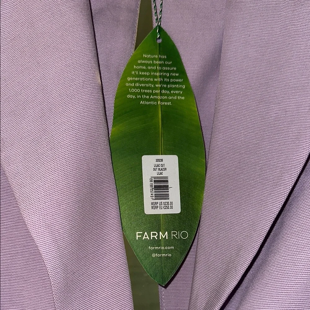 FARM Rio Lilac Women's Cutout Blazer - Picture 8 of 10